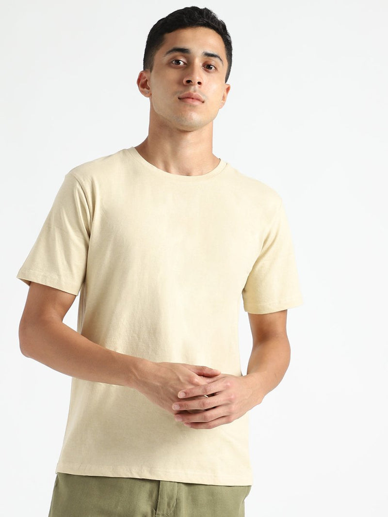 Buy Organic Cotton & Naturally Fiber Dyed Lemon Yellow Men's T-shirt | Shop Verified Sustainable Mens Tshirt on Brown Living™