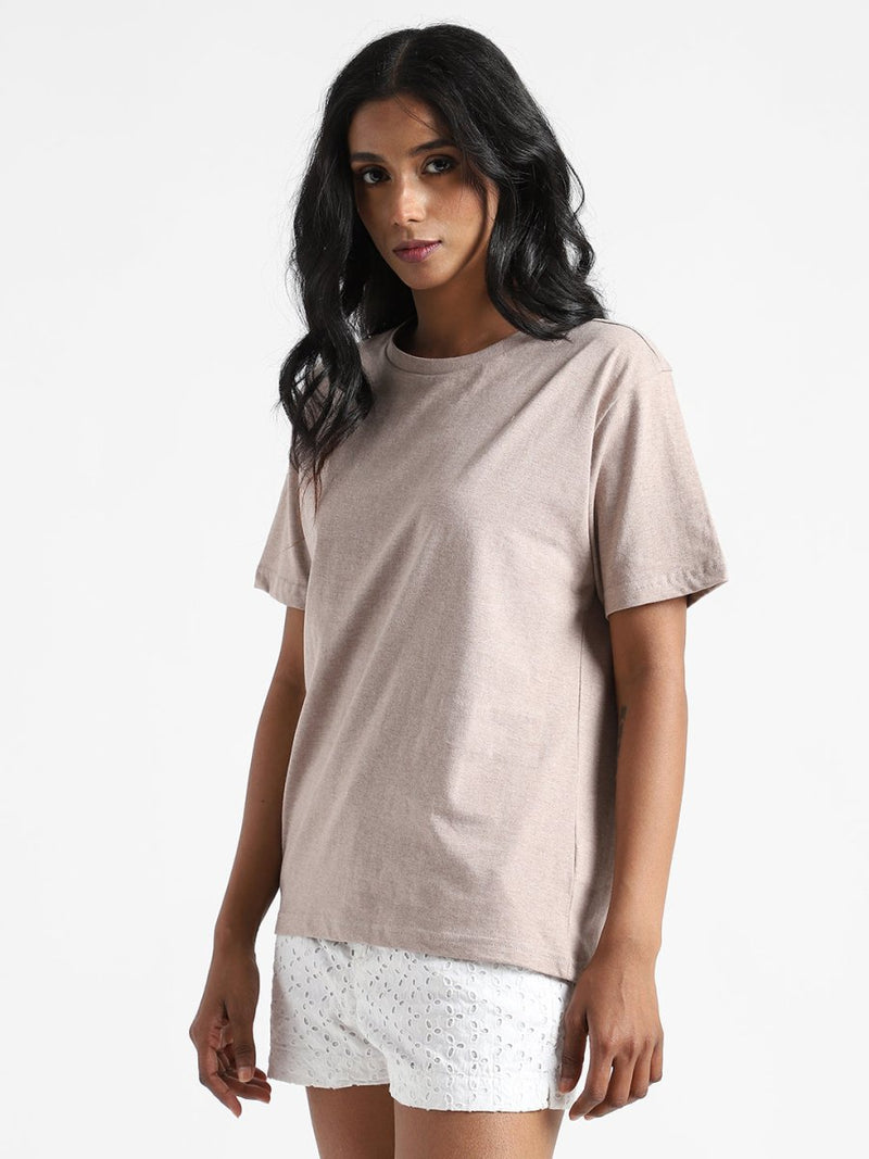 Buy Organic Cotton & Naturally Fiber Dyed Soil Brown Women's T-shirt | Shop Verified Sustainable Womens T-Shirt on Brown Living™