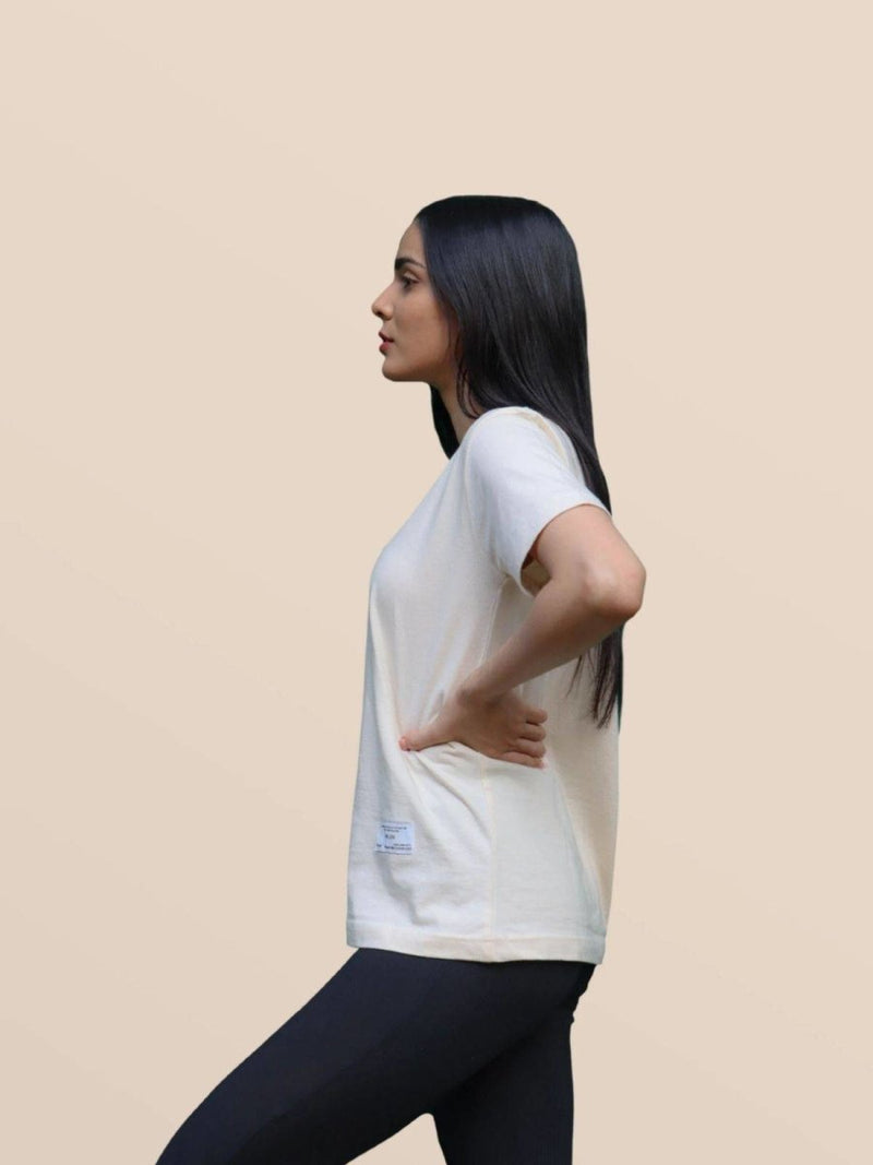 Buy Organic Cotton T - Shirt - Mogra | Shop Verified Sustainable Womens T-Shirt on Brown Living™