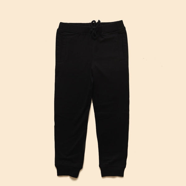 Buy Organic Cotton Unisex Joggers- Black | Shop Verified Sustainable Kids Pajamas on Brown Living™