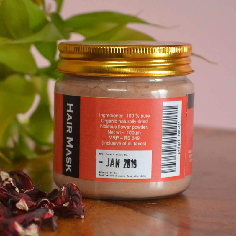 Buy Organic Pure Hibiscus Flower Powder | Hair Mask | Shop Verified Sustainable Hair Mask on Brown Living™