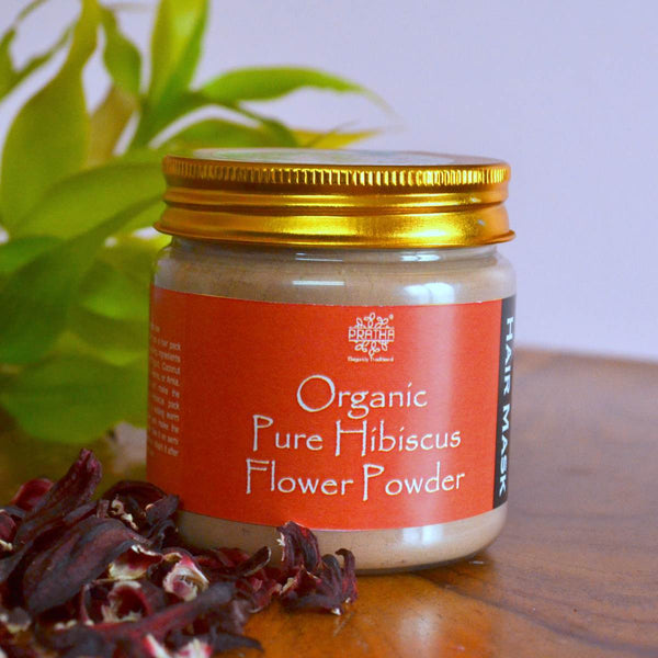 Buy Organic Pure Hibiscus Flower Powder | Hair Mask | Shop Verified Sustainable Hair Mask on Brown Living™