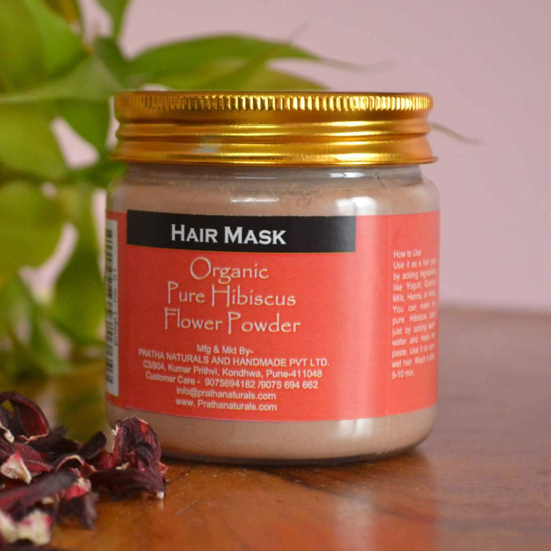 Buy Organic Pure Hibiscus Flower Powder | Hair Mask | Shop Verified Sustainable Hair Mask on Brown Living™