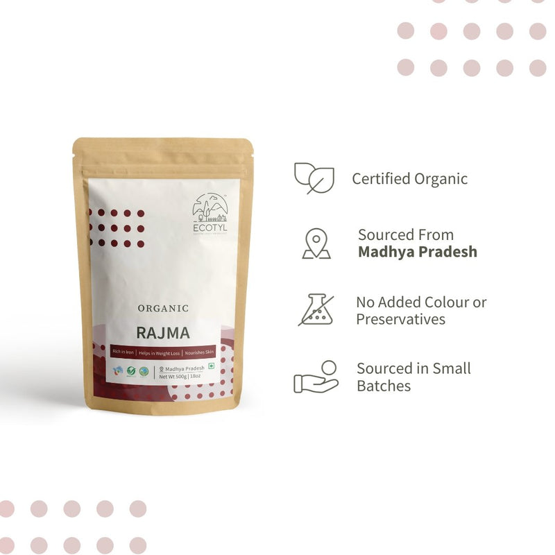 Buy Organic Red Rajma- 500 g | Shop Verified Sustainable Cereal & Meusli on Brown Living™