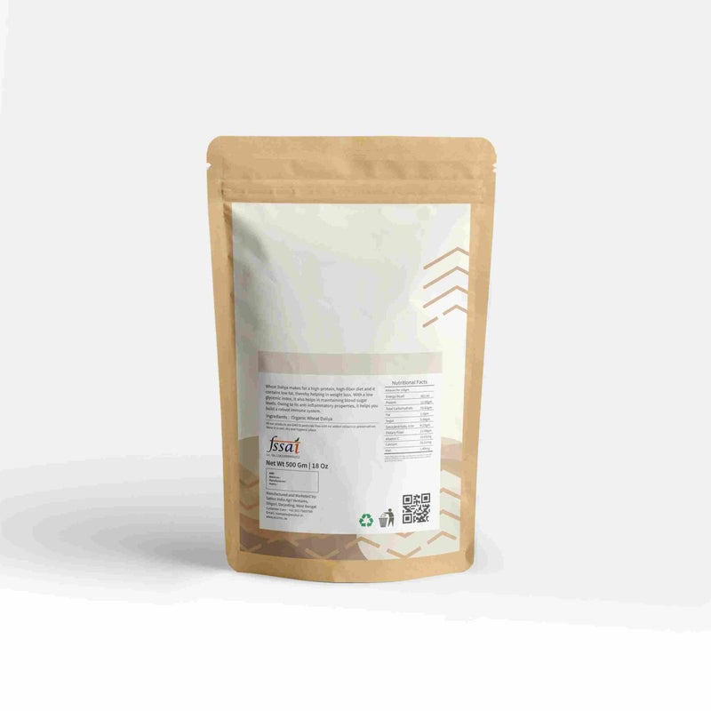 Buy Organic Wheat Daliya - Set of 2 (500 g Each) | Shop Verified Sustainable Cereal & Meusli on Brown Living™