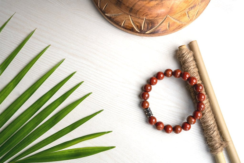 Buy ORIGINAL RED JASPER BRACELET FOR BALANCE, ENDURANCE AND EMOTIONAL WELLBEING | Shop Verified Sustainable Womens Accessories on Brown Living™