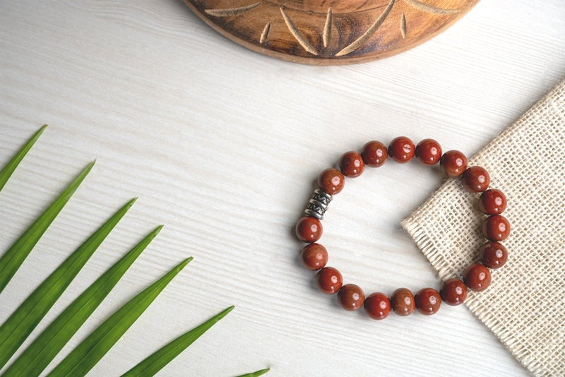 Buy ORIGINAL RED JASPER BRACELET FOR BALANCE, ENDURANCE AND EMOTIONAL WELLBEING | Shop Verified Sustainable Womens Accessories on Brown Living™