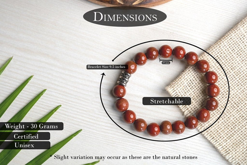 Buy ORIGINAL RED JASPER BRACELET FOR BALANCE, ENDURANCE AND EMOTIONAL WELLBEING | Shop Verified Sustainable Womens Accessories on Brown Living™