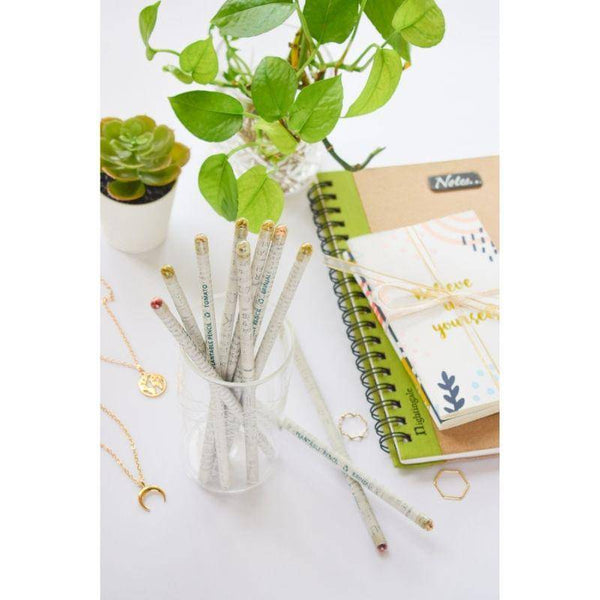 Buy Paper Pencils with Plantable Seeds of Vegetables | Pack of 20 Pencils | Made with Recycled Papers | Shop Verified Sustainable Pencils on Brown Living™