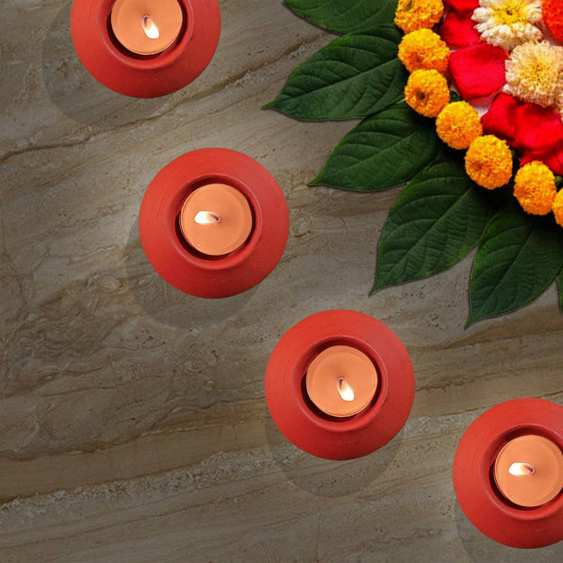 Buy Pebble - Tea Light Holder/Diyas (Pack of 4) | Shop Verified Sustainable Lamps & Lighting on Brown Living™