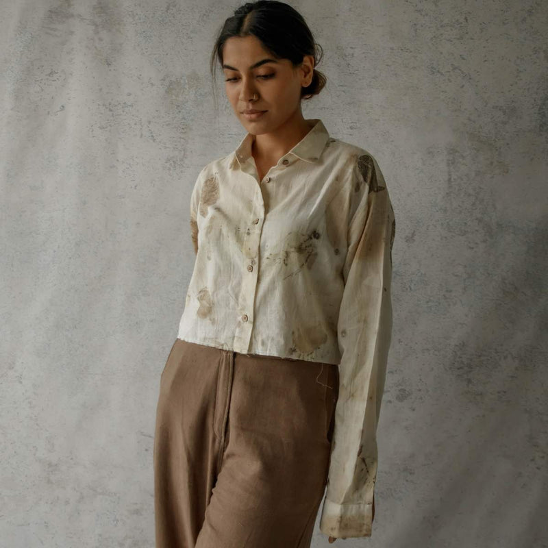 Buy Perennial Autumn | Crop Shirt | Shop Verified Sustainable Womens top on Brown Living™