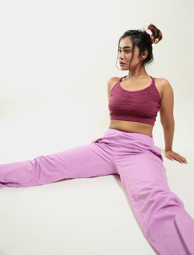 Pink 100% Organic Cotton Pajama | Verified Sustainable Womens Pants on Brown Living™