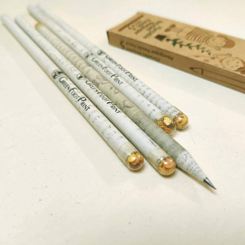 Buy Plantable Recycled News paper Seed Pencils - Pack of 10 pencils | Shop Verified Sustainable Pencils on Brown Living™