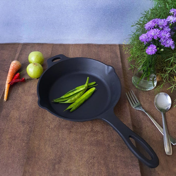 Buy Pre-seasoned Smooth Cast Iron Skillet (Small ) | Shop Verified Sustainable Cookware on Brown Living™