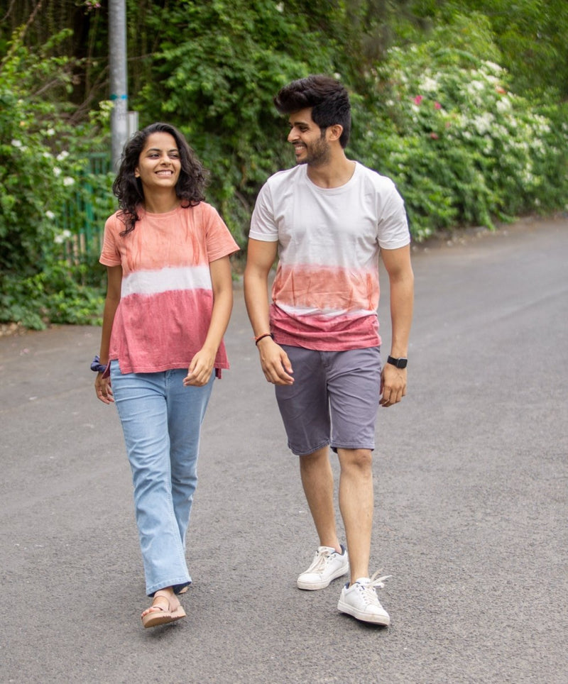 Buy Rare Red Ombre Organic Cotton T-Shirt | Shop Verified Sustainable Products on Brown Living