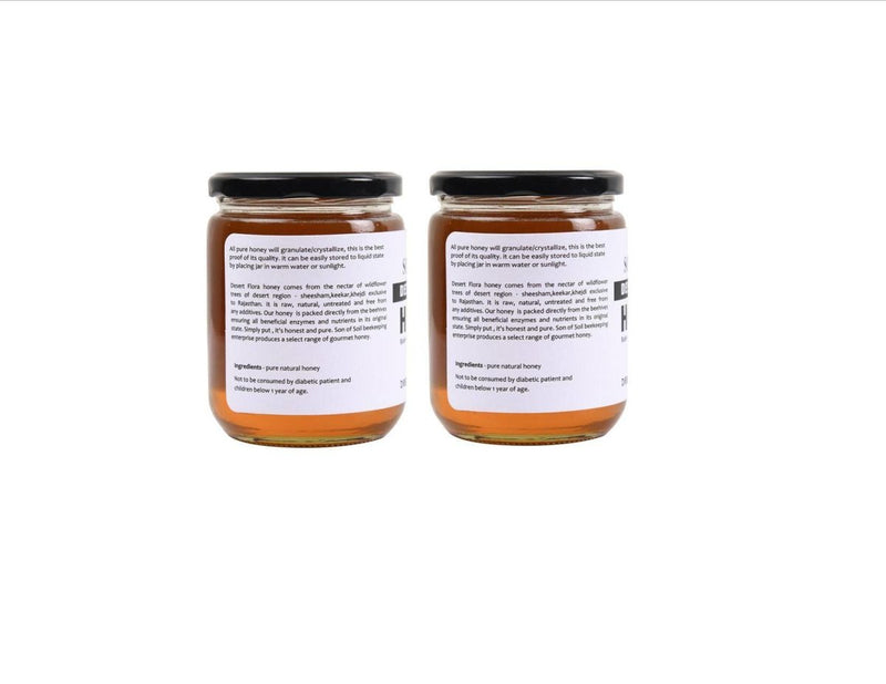 Buy Raw Unprocessed Desert Flora Honey | 665 gm | Pack of 2 | Shop Verified Sustainable Honey & Syrups on Brown Living™