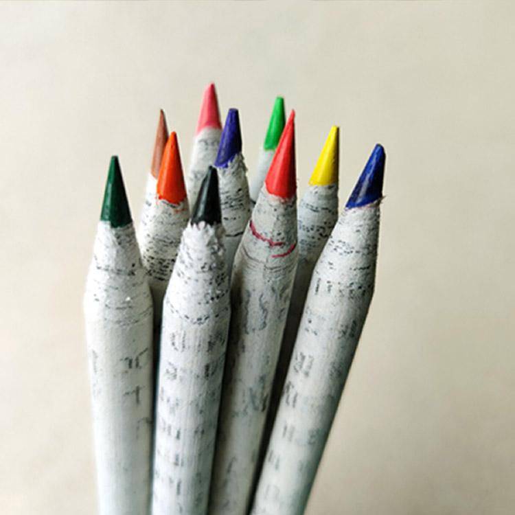 Buy Recycled Newspaper Colour pencils and Plantable Seed pencils Combo | Shop Verified Sustainable Pencils on Brown Living™