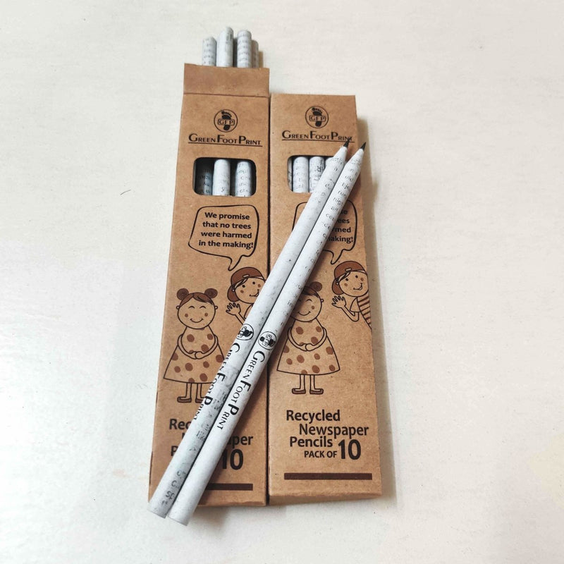 Buy Recycled News paper Pencils - Pack of 20 pencils | Shop Verified Sustainable Pencils on Brown Living™