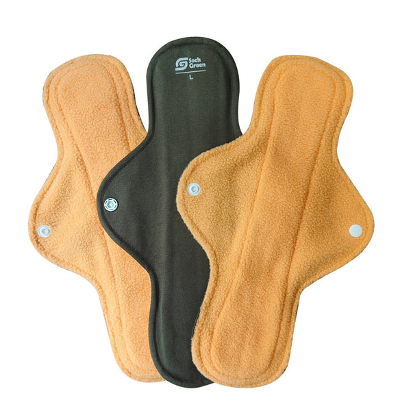 Buy Reusable Cloth Pads- Heavy Flow- 3pc | Shop Verified Sustainable Sanitary Pad on Brown Living™