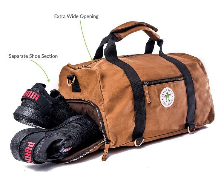 Buy Rhino Duffel - Walnut Brown | Shop Verified Sustainable Travel Duffel on Brown Living™