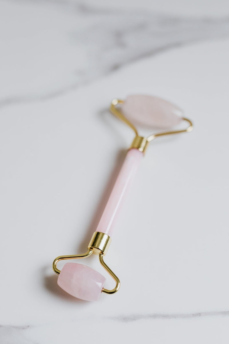 Rose Quartz Face Massage Roller | Verified Sustainable Massager on Brown Living™