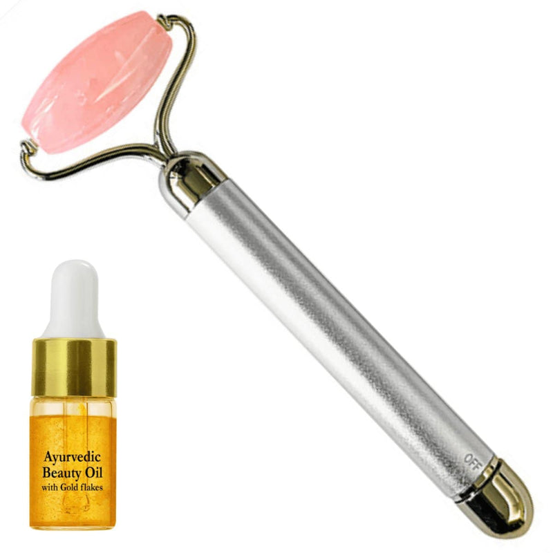 Buy Rose Quartz Vibrating Roller & Massager for Face | Shop Verified Sustainable Massager on Brown Living™