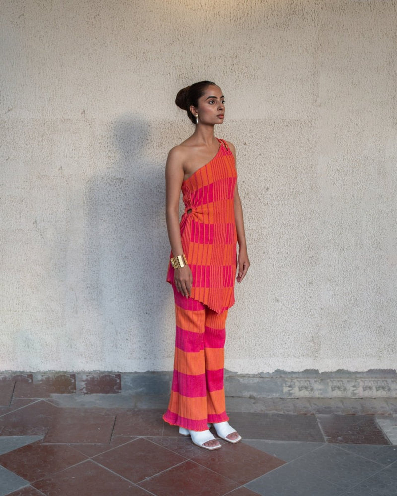 Buy Sadie Set - Pink and Orange | Shop Verified Sustainable Womens Co-Ord Sets on Brown Living™