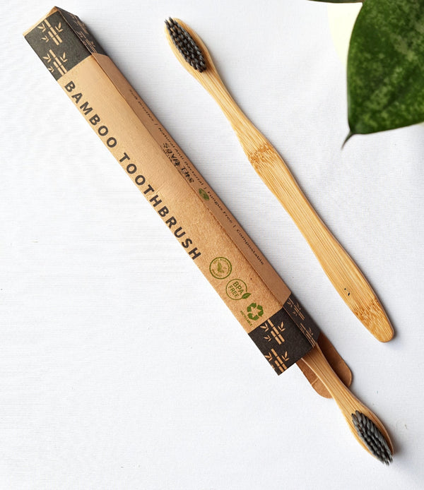 Soft Bristle Bamboo Toothbrush | Verified Sustainable Tooth Brush on Brown Living™