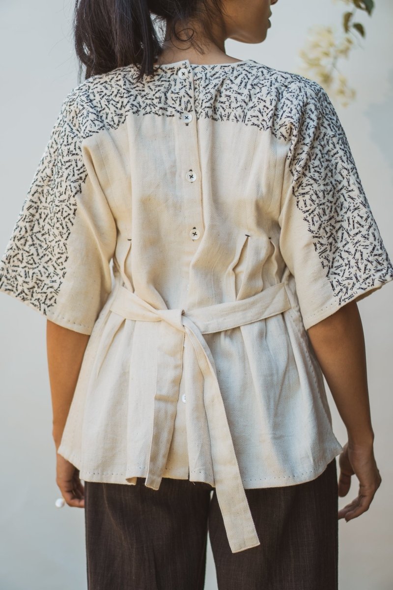 Buy Sonder Kimono Cotton Blouse | Shop Verified Sustainable Womens Blouse on Brown Living™