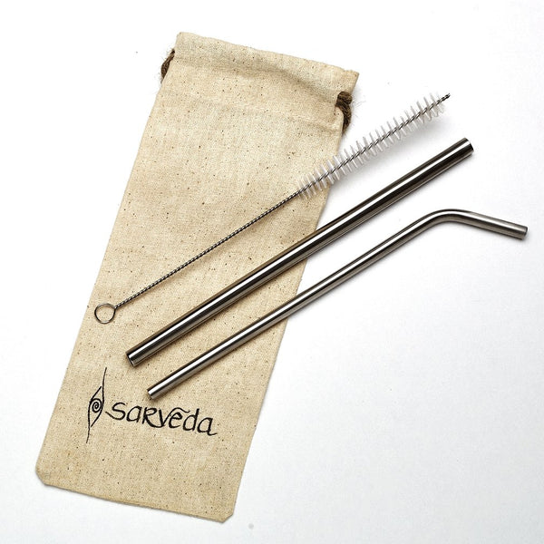 Buy Stainless Steel Straws | Re-usable & Eco-Friendly | Suitable for Kids & Adults | Shop Verified Sustainable Straw on Brown Living™