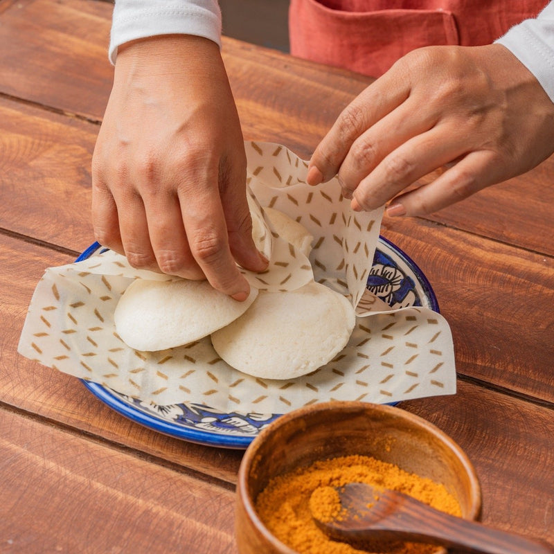 Buy Madhu- Assorted (S/M/L) Reusable Beeswax Wraps Starter Set of 3 | Shop Verified Sustainable Food Wraps on Brown Living™