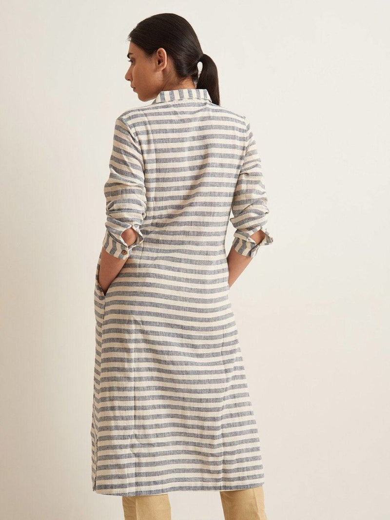 Buy Striped Shirt Tunic | Shop Verified Sustainable Womens Tunic on Brown Living™