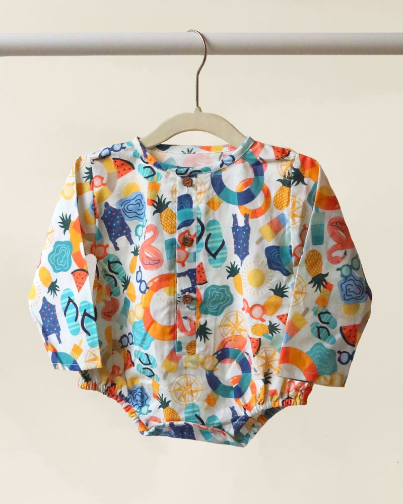 Buy Summer Daze Aloha Unisex Onesie | Kids onesie | Made with organic cotton | Shop Verified Sustainable Kids Onesies on Brown Living™