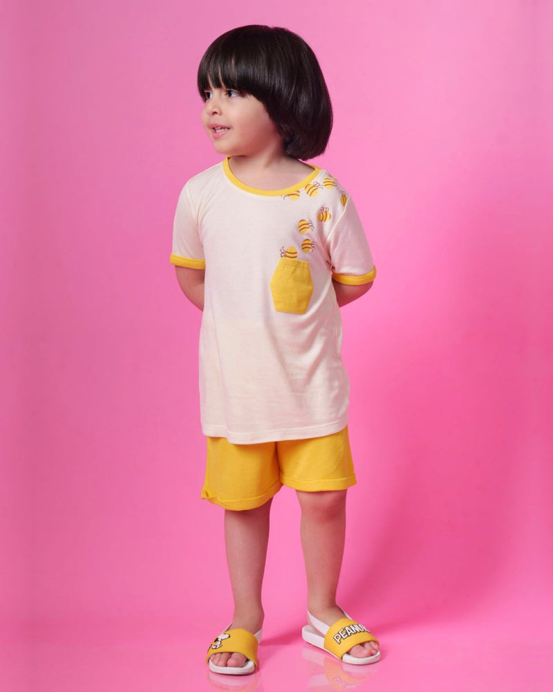 Buy Sunshine Yellow Casual Shorts | Shop Verified Sustainable Kids Shorts on Brown Living™