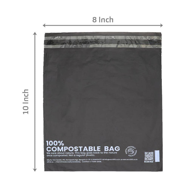 Buy Tamper Proof Compostable Courier Bags 8"X 8"+2"- Pack Of 200 | Shop Verified Sustainable Packing Materials on Brown Living™