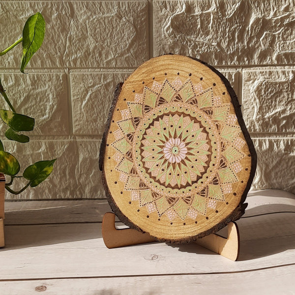 Buy Teak wood wall plate with easel stand | Shop Verified Sustainable Table Decor on Brown Living™