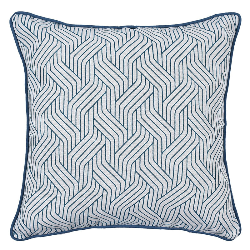 Teal Harmony Printed Cushion Cover- Set of 2 | Verified Sustainable Covers & Inserts on Brown Living™