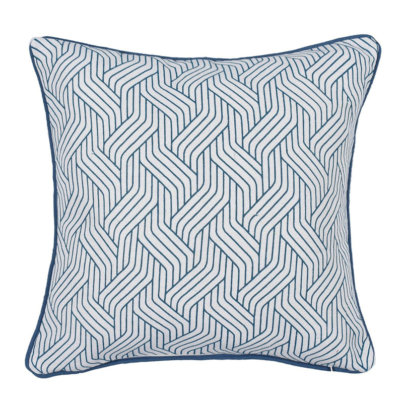 Teal Harmony Printed Cushion Cover- Set of 2 | Verified Sustainable Covers & Inserts on Brown Living™