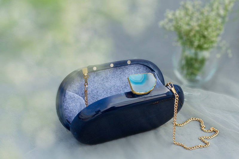 Buy The Blue Baroque Capsule Clutch | Shop Verified Sustainable Womens Clutch on Brown Living™