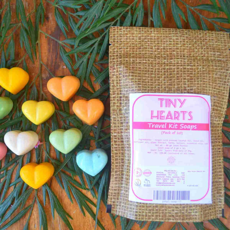 Buy Tiny Hearts Travel Kit Soaps pack of 10 | Shop Verified Sustainable Body Soap on Brown Living™