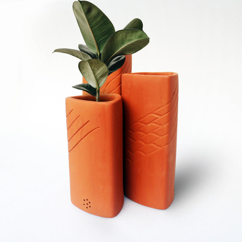 Buy Trigo Terracotta Planters Set of 3 (Large,Medium,Small) | Shop Verified Sustainable Pots & Planters on Brown Living™