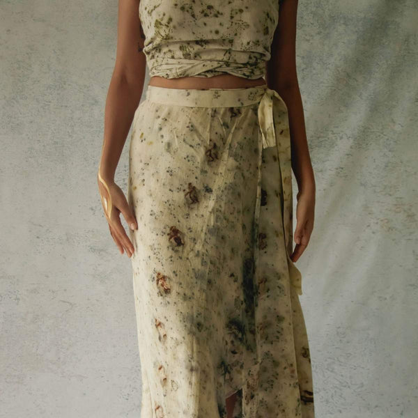 Buy True Spring | Wrap Up Midi | Shop Verified Sustainable Womens skirt on Brown Living™