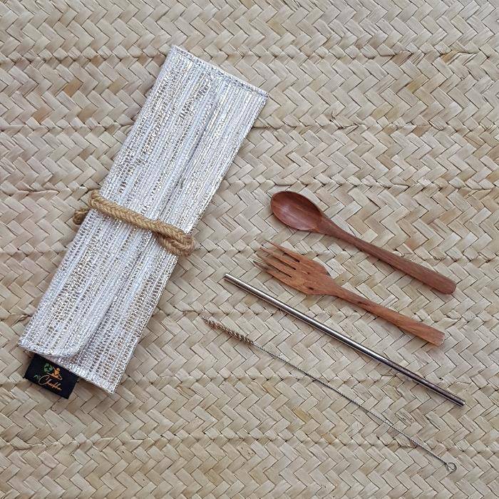 Buy Upcycled Handwoven Cutlery Kit | Shop Verified Sustainable Cutlery Kit on Brown Living™