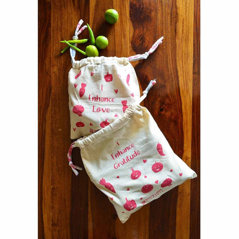 Buy Vegetable Fridge Bags - Set of 3 - for Veggies, Roti, Sprouting & Paneer | Shop Verified Sustainable Fridge Vegetable Bags on Brown Living™