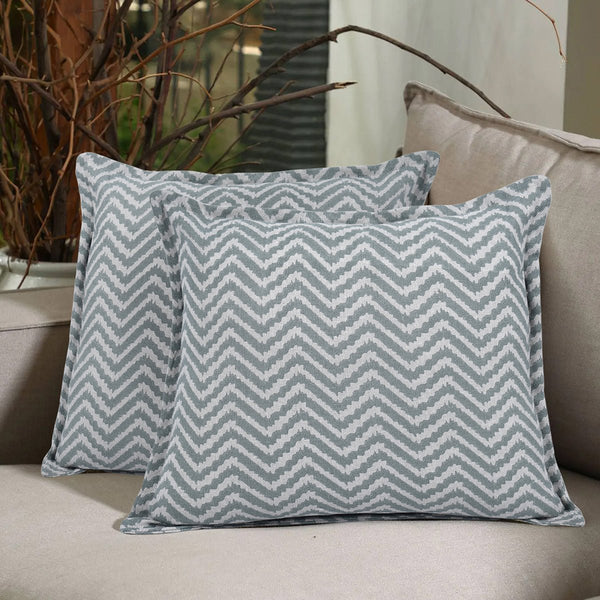 Vibrant Wave Printed Cushion Cover - Set of 2 | Verified Sustainable Covers & Inserts on Brown Living™