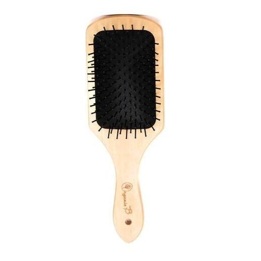 Volumonising & Anti-frizz Eco-strong Teak Paddle hairbrush | Square, Medium | Verified Sustainable Personal care on Brown Living™