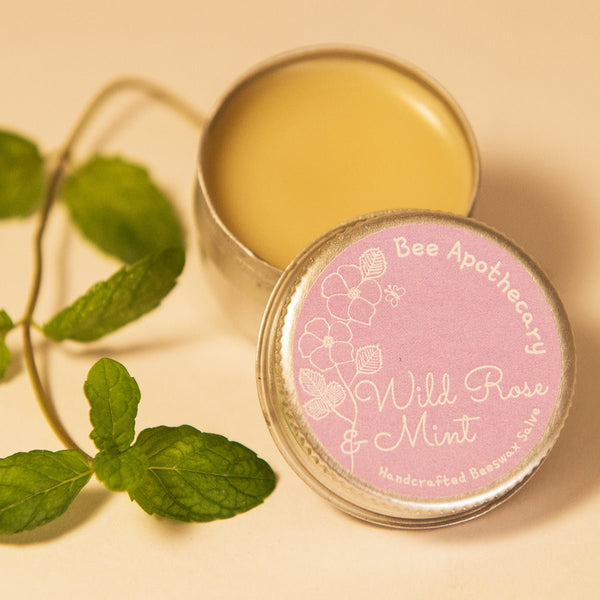 Buy Wild Rose and Mint Beeswax Salve- 15 g | Shop Verified Sustainable Products on Brown Living