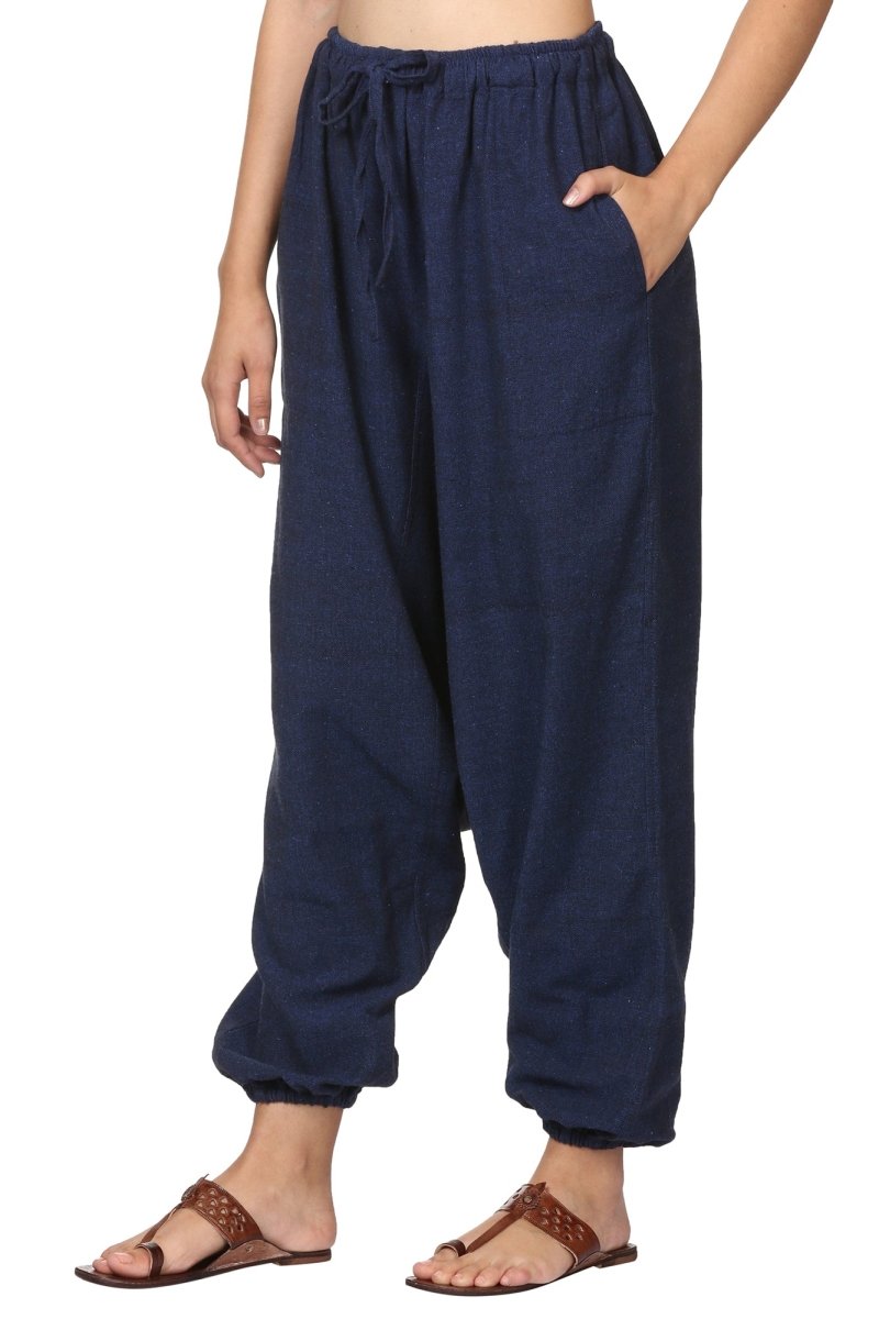 Buy Women's Harem Pant | Dark Blue | Fits Waist Size 28" to 36" | Shop Verified Sustainable Womens Pants on Brown Living™