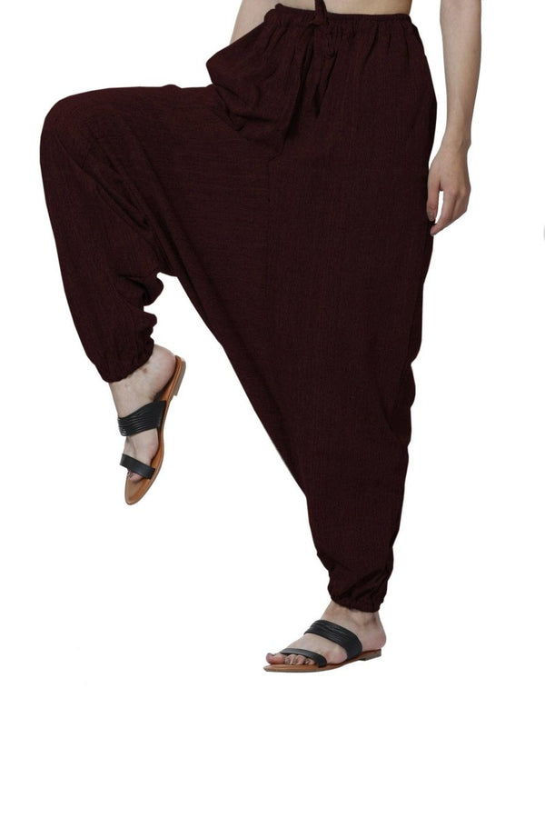 Buy Women's Harem Pant | Maroon | Fits Waist Size 28" to 36" | Shop Verified Sustainable Womens Pants on Brown Living™