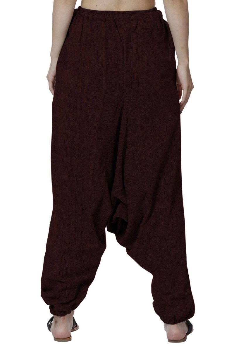 Buy Women's Harem Pant | Maroon | Fits Waist Size 28" to 36" | Shop Verified Sustainable Womens Pants on Brown Living™